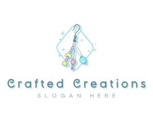 Bead Earring Accessory logo design