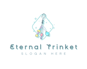 Bead Earring Accessory logo design