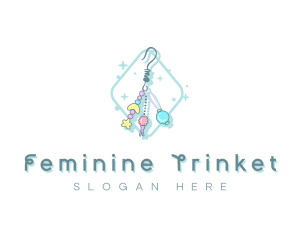 Bead Earring Accessory logo design