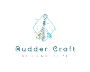 Bead Earring Accessory logo design