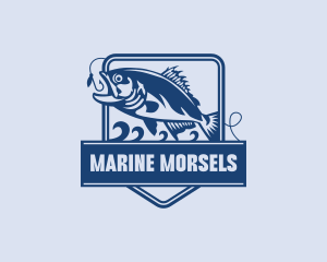 Fisherman Fishery Marina logo design