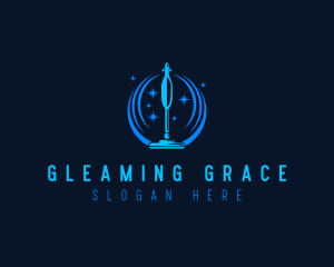 Vacuum Cleaning Sparkle logo design