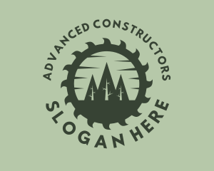 Green Forest Circular Saw logo design