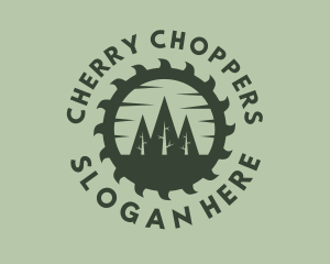 Green Forest Circular Saw logo design