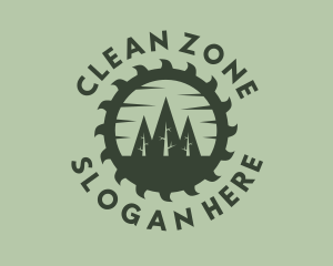 Green Forest Circular Saw logo design