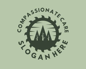 Green Forest Circular Saw logo design