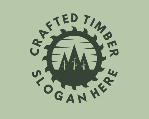 Green Forest Circular Saw logo design