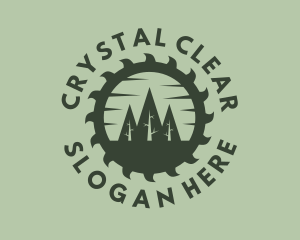 Green Forest Circular Saw logo design