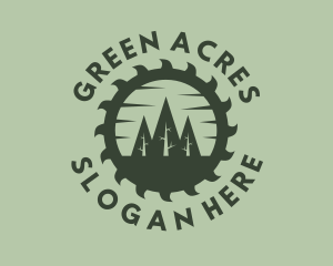 Green Forest Circular Saw logo design