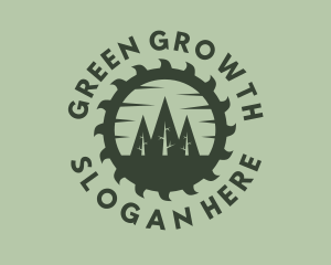 Green Forest Circular Saw logo design