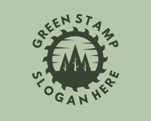 Green Forest Circular Saw logo design