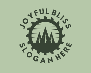 Green Forest Circular Saw logo design