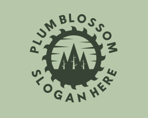 Green Forest Circular Saw logo design