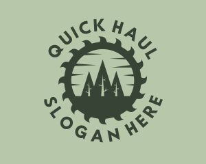 Green Forest Circular Saw logo design