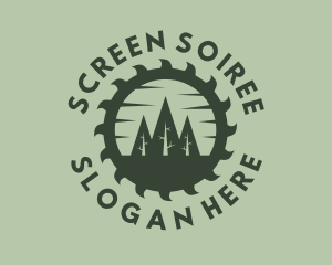 Green Forest Circular Saw logo design