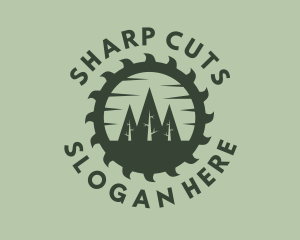 Green Forest Circular Saw logo design