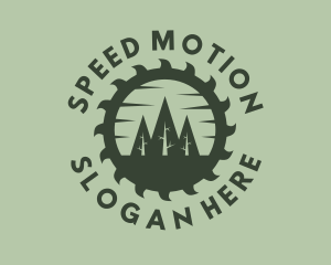 Green Forest Circular Saw logo design