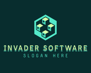 Digital Software Cube logo design