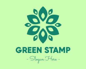 Green Nature Petals logo design