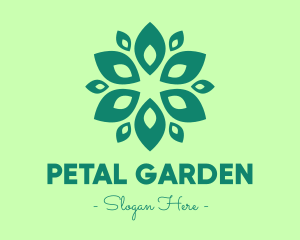 Green Nature Petals logo design