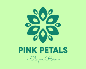 Green Nature Petals logo design