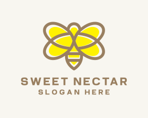 Honey Bee Insect logo design