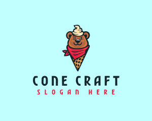 Sundae Bear Cone logo design