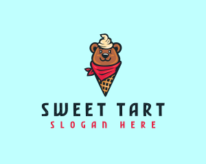 Sundae Bear Cone logo design