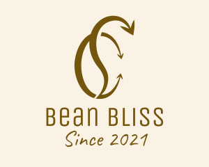 Coffee Bean Arrow logo design