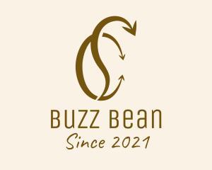 Coffee Bean Arrow logo design