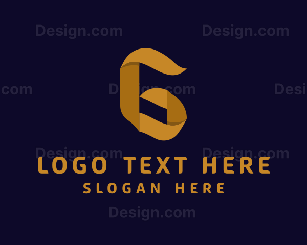 Gold Gothic Letter G Logo