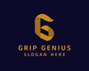 Gold Gothic Letter G logo design