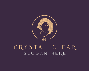 Woman Diamond Jewelry logo design