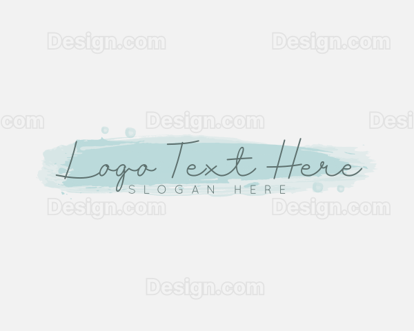 Feminine Watercolor Signature Logo