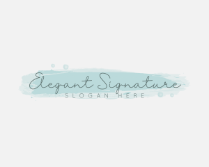 Feminine Watercolor Signature  logo design