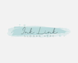 Feminine Watercolor Signature  logo design