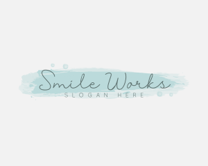 Feminine Watercolor Signature  logo