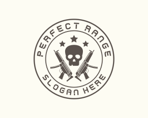 Rifle Gun Military logo design