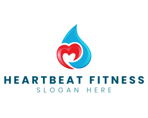 Heart Water Droplet logo
