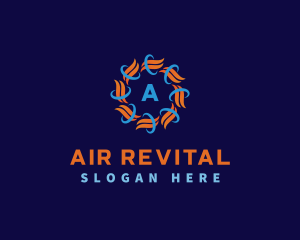 Heating Cooling HVAC Air logo design