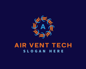 Heating Cooling HVAC Air logo design