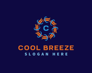 Heating Cooling HVAC Air logo design