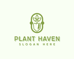 Plant Shovel Gardening logo design