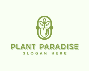 Plant Shovel Gardening logo design