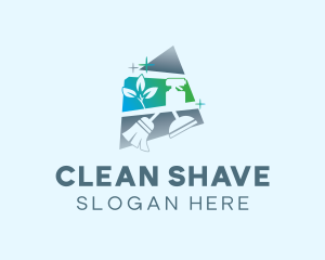 Housekeeping Cleaning Tools logo design