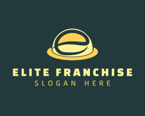 Yellow Letter E Cloche logo design