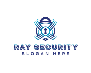 Digital Padlock Security logo design