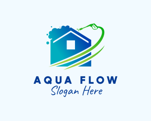 House Apartment Pressure Wash logo design