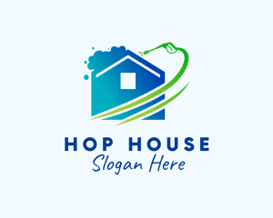 House Apartment Pressure Wash logo design