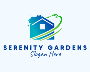 House Apartment Pressure Wash logo design